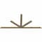 Ekena Millwork Saratoga Rough Sawn Timber Gable Bracket, Douglas Fir, 96"W x 44"H x 2"D x 4"F, 11/12 Pitch GBW096X44X0204SAR00RDF - alternate 2